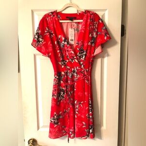 French Connection, Belted,  Floral Wrap Dress